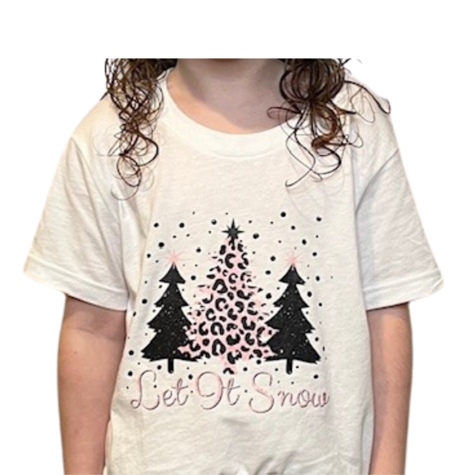 Let It Snow Christmas Shirt for Girls