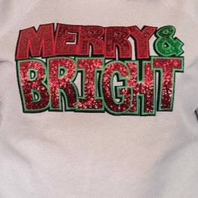 Spread Holiday Cheer with our Merry and Bright Crewneck Sweatshirt!